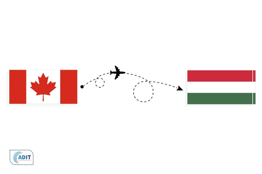 مسیرهای مهاجرتی از مجارستان به کانادا